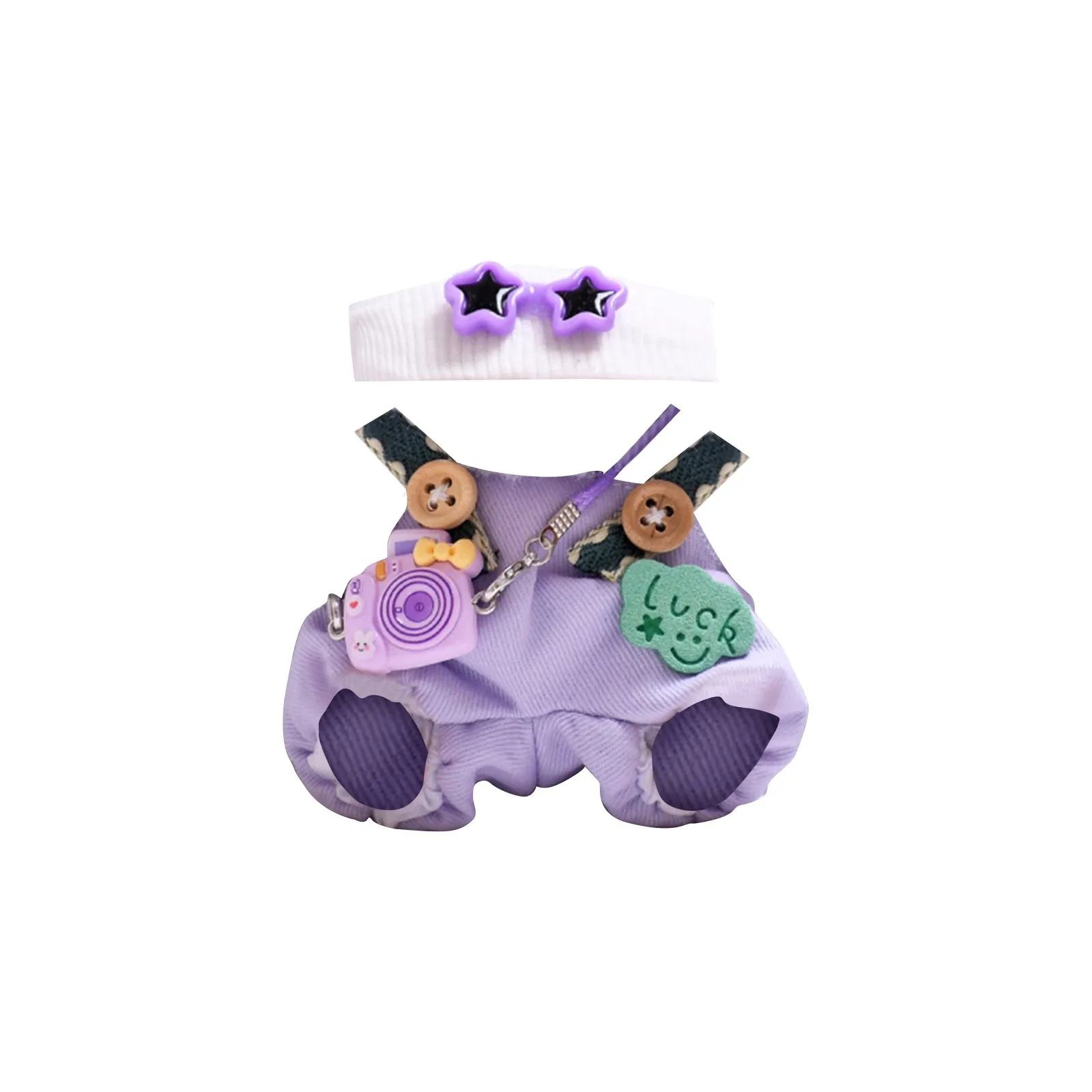 Cute Plush Accessories Set Bow Tie Scarf Outfit Pendant Clothes Plush Toy Clothing Pendant Clothes Cute Lace Mesh Skirt Black