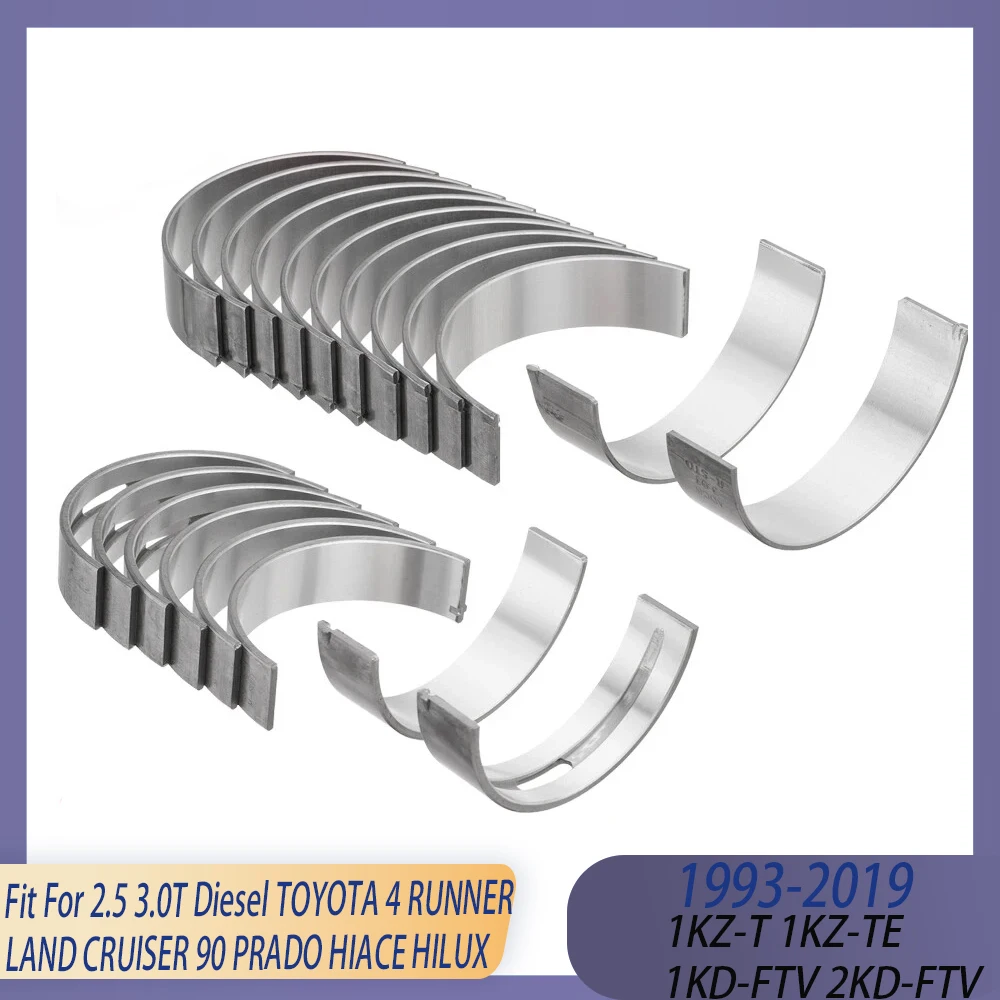 

STD Engine Main & Connecting Rod Bearing Set Fit 2.5 3.0 L T Diesel 93-19 1KD-FTV 2KD-FTV For TOYOTA LAND CRUISER PRADO 4 RUNNER