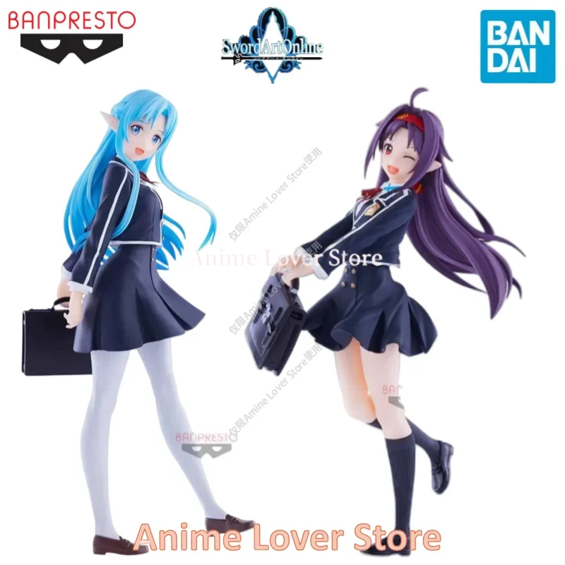 

In Stock Original Bandai Banpresto Sword Art Online Anime Figure Asuna Yuuki Collectible Model Ornaments