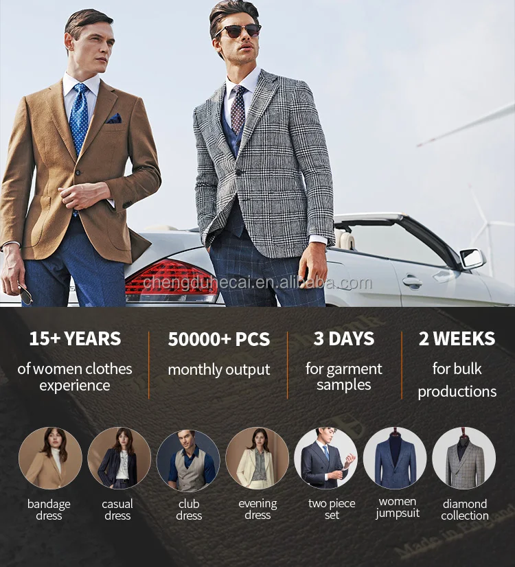 Men's Clothes Slim Fit Suit Spring Autumn Casual Single Breasted 2 Buttons Suit&Blazer Coat Jacket Tops