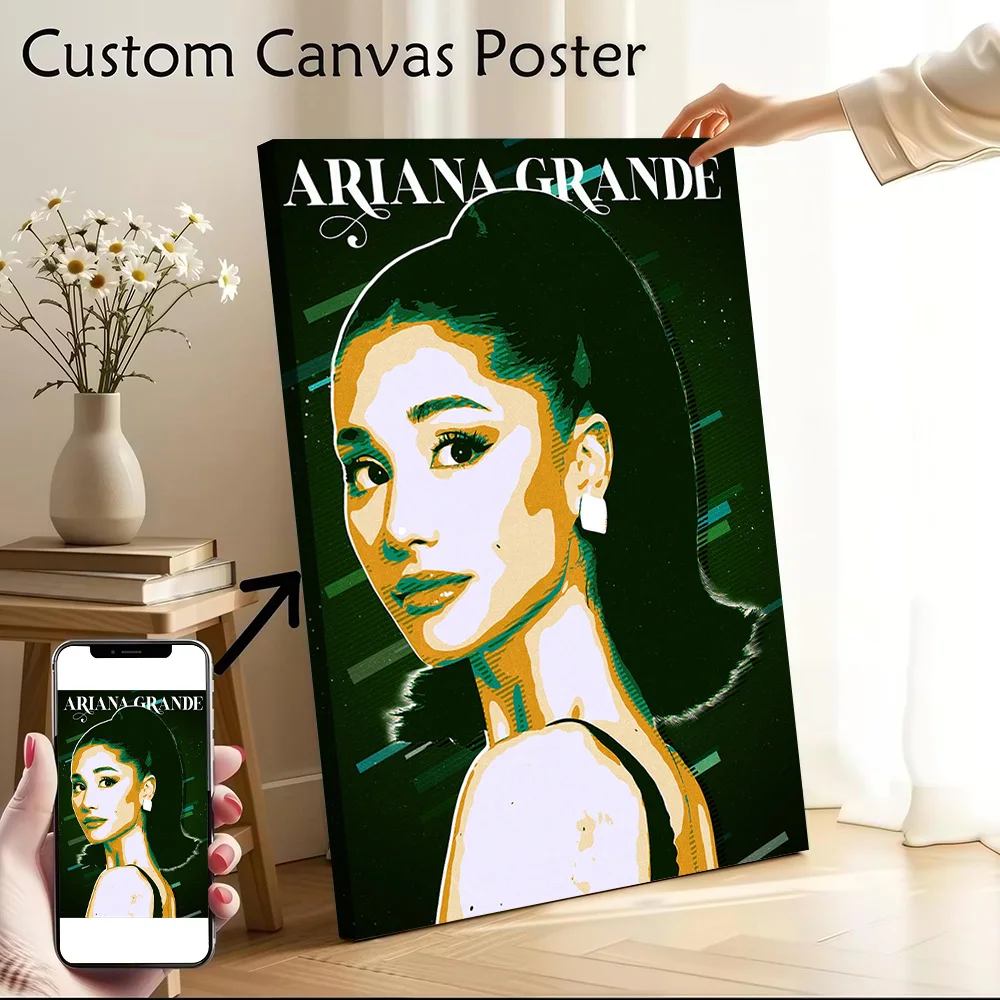 Ariana Grande Canvas Print Perfect Gift for Fans Lovers Personalized Wall Art Poster for Decorative Paintings Decor Luxury Mural