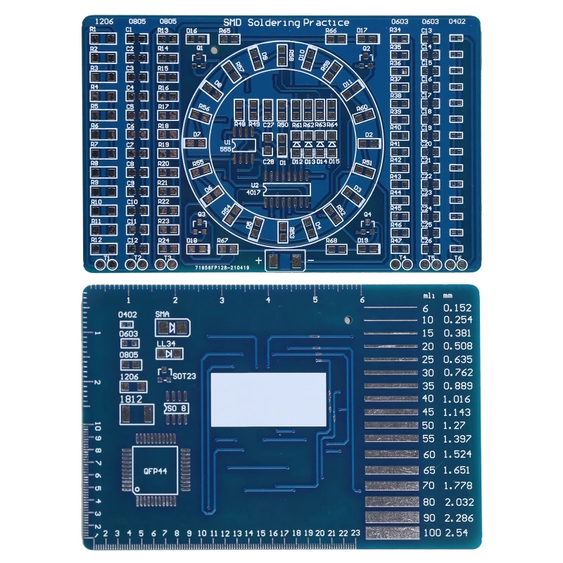 Componenti LED lampeggianti rotanti saldatura scheda pratica circuito formazione fornitura esperimenti elettricità