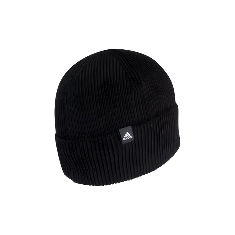 Adidas Classic Three-stripe Logo Acrylic Fleece Hat Unisex Couples Black and White