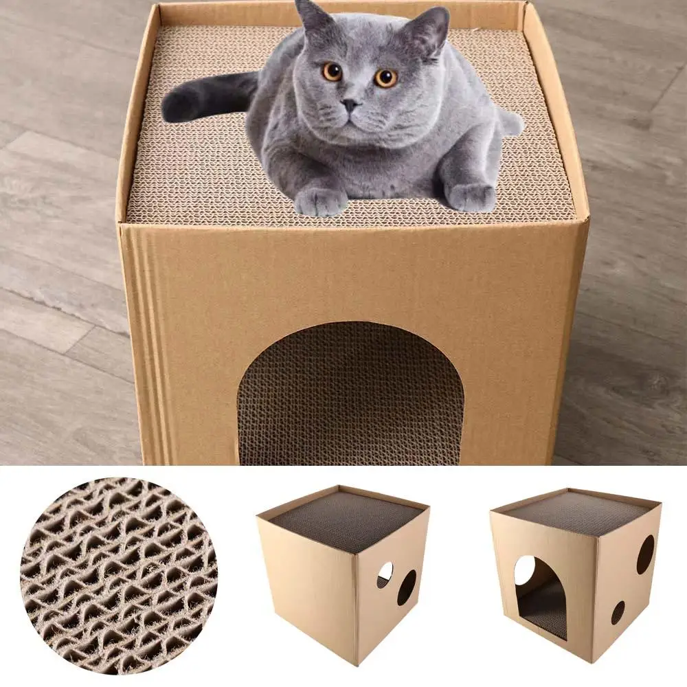 Durable Scraper Mat For Cats Cat House Household Cat Cardboard Box Cat Toys Cat Scratching Board Mat Pet Supplies