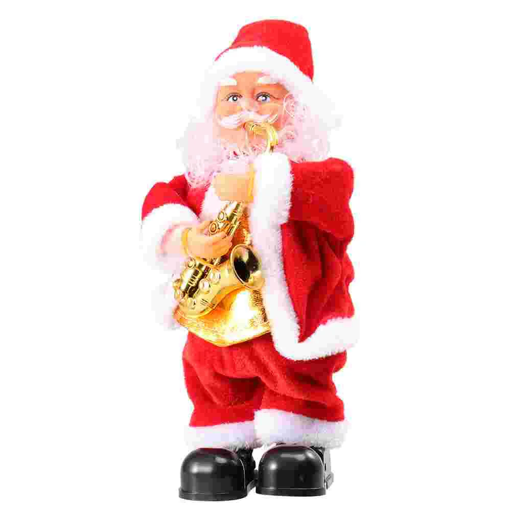 

Christmas Plush Musical Toy Santa Claus Toys Singing Saxophone Child Electric Childrens