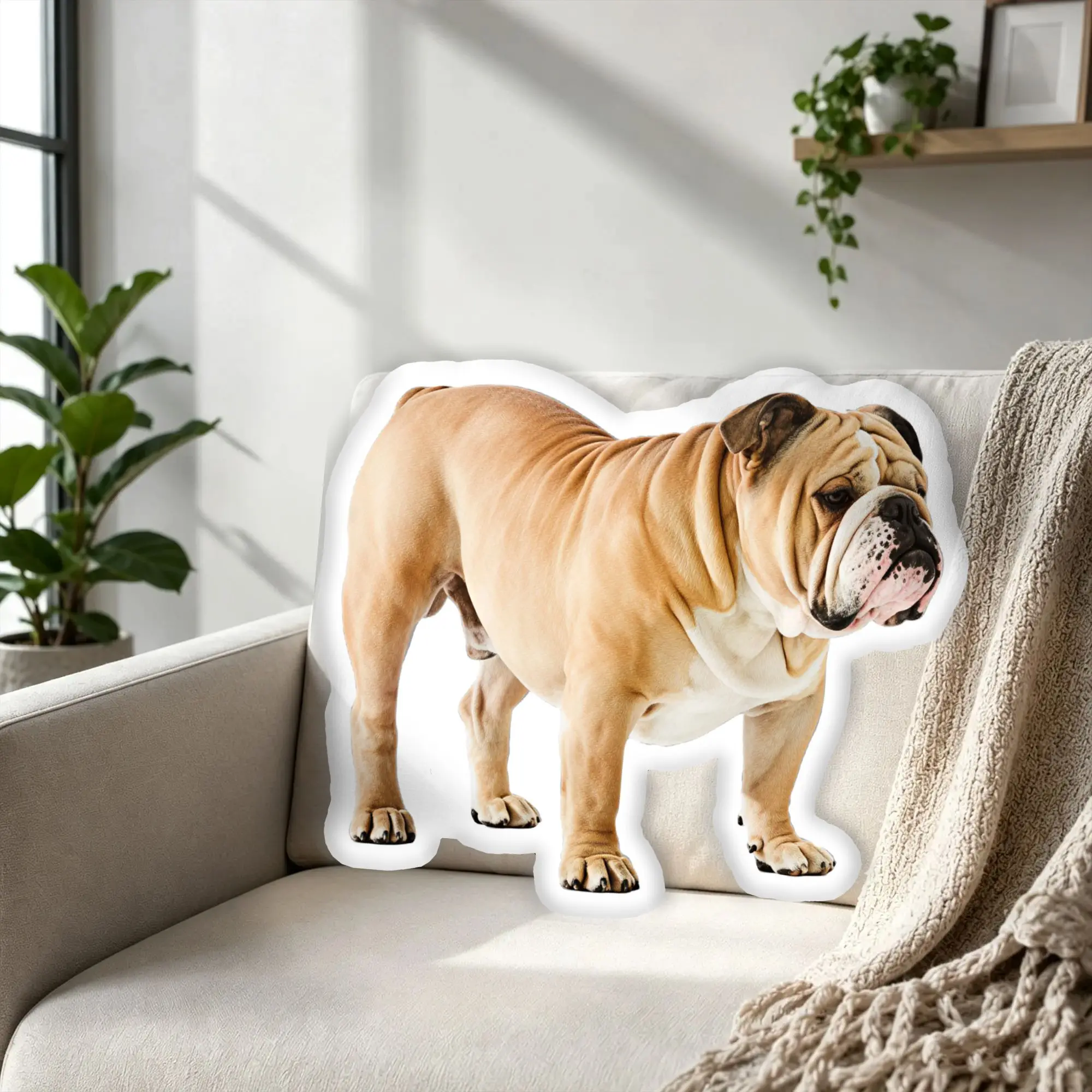Custom Funny Pet Dog Pillow Cushion Double Sided  Bulldog Stuffed Cushions Personalized Plush Pillows for Sofa