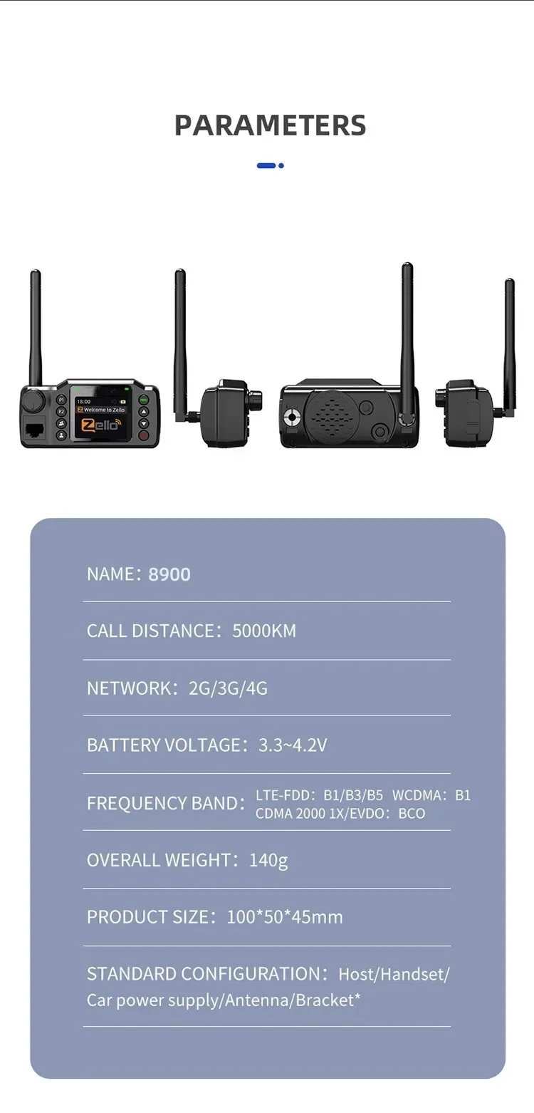 Best sell HamGeek HG-8900 Plus Zello Mobile Radio 5000KM National 2G/3G/4G for Android Version