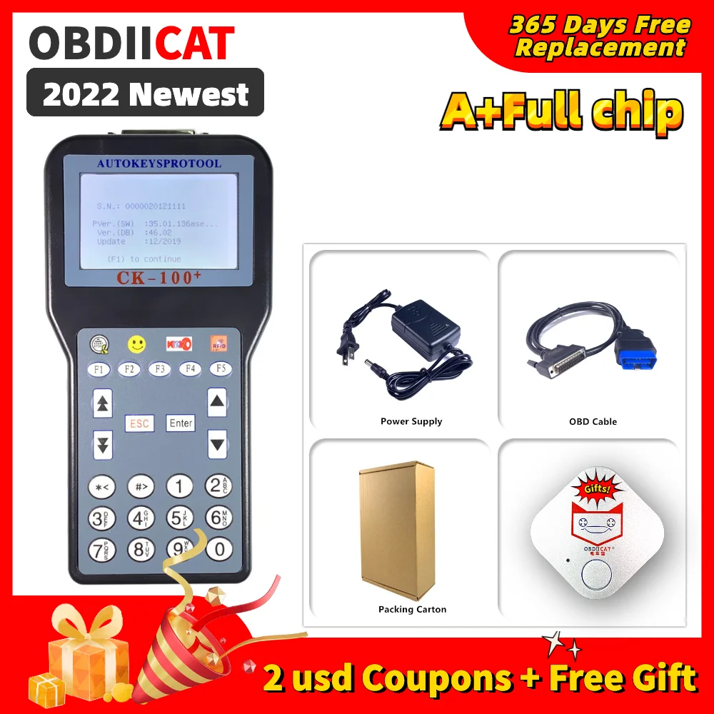 

OBDIICAT Diagnostic Tool CK100 Key Programmer CK-100 V99.99/46.02 CK 100 Auto Key Programmer With 1024 Tokens