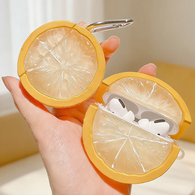 

New case For AirPods Pro 3 2 AirPods 4 3 2 1 tpu soft Protective for Apple Airpods Covers Shockproof Headphone Cases cute lemon