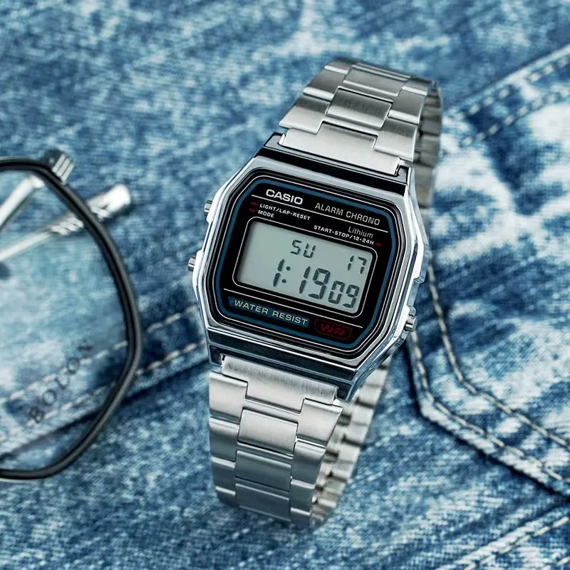Minimalist Retro Casio A158WA-1 Digital Wrist Watch Splash Proof Multi Function Student Casual Wristwatch Gift Watch view 4