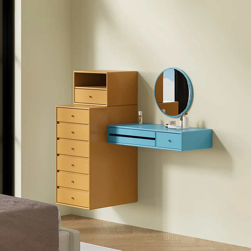 *v forCompact Nordic Mirror Vanity Table Drawers Adult Simple Chair Cabinet Makeup Vanity Bedroom Girl Set  Furniture Home c