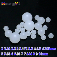 10-100Pcs PP Solid Plastic Balls Dia 2 2.38 2.5 3 3.175 3.5 4 4.5 4.763 5 5.55 6mm to 10mm Floating Translucent Round Beads