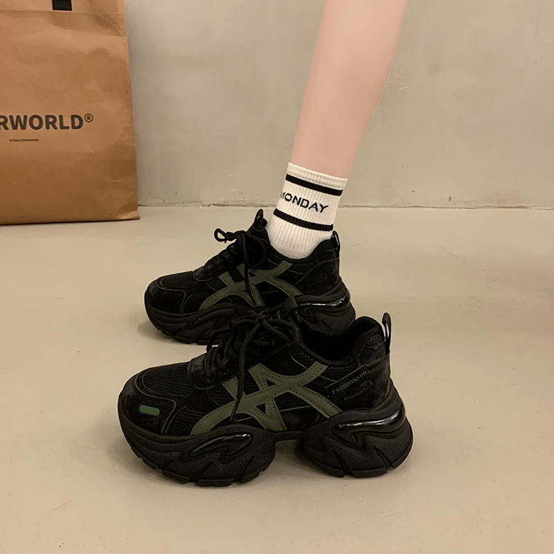 レディース-四季対応-新しいデザインの厚底シューズ-女性用シューズ