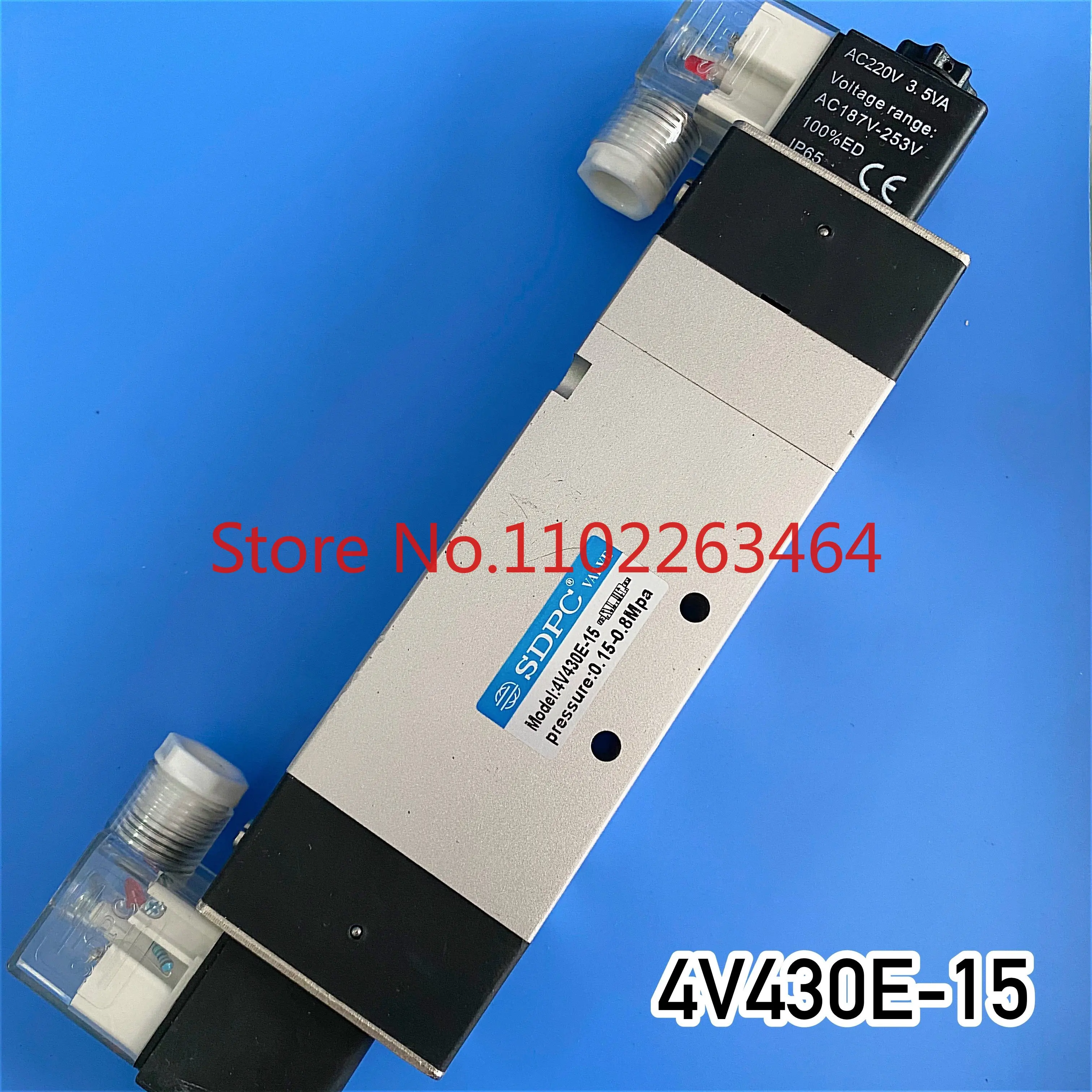 

Pneumatic three-position five-way double electric control valve solenoid valve 4V430-15 4V430E-15 reversing valve