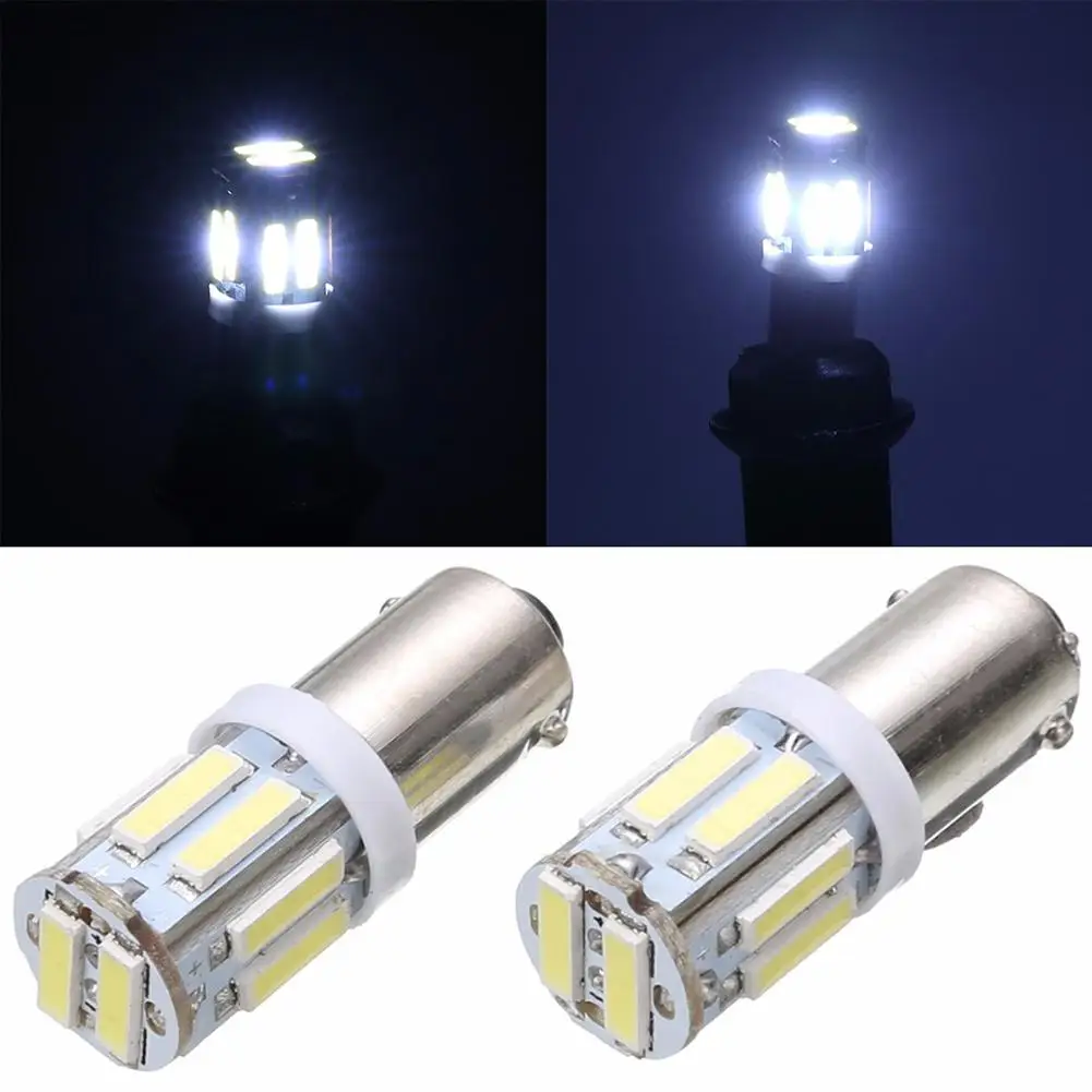 

1 Pair Car Width Light LED Ba9s-7020-10 Lights 360 Degrees Beam Angle Instrument Lamp License Plate Lights