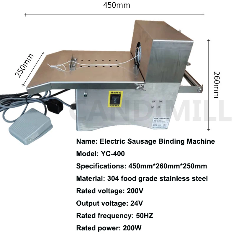 220V Sausage Knotting Machine Electric Sausage Hot Dog Tying Binding Machine Quantitative Knotter