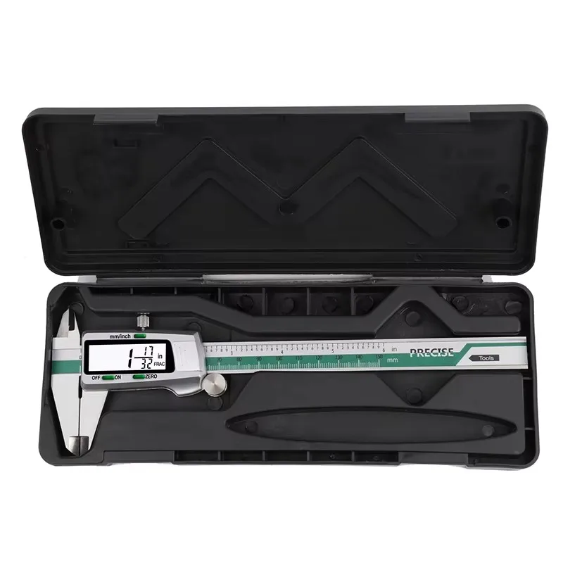 ET50 Digital Caliper 6-Inch 150mm High Precision Stainless Steel Electronic Vernier Measure in Fractions/MM/Inch 0.01mm Accuracy