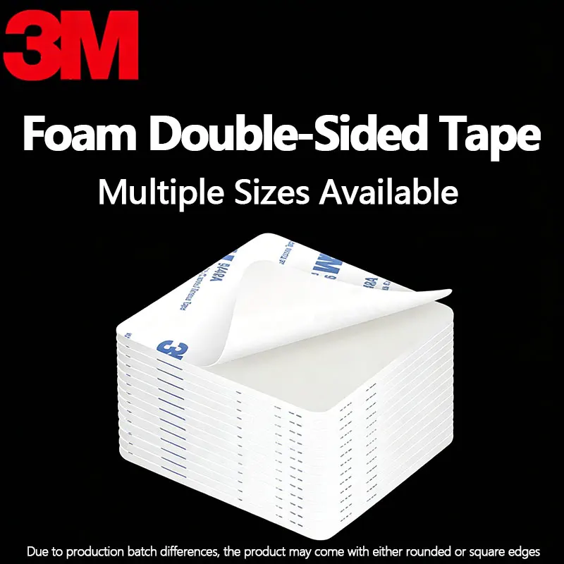 3M Strong 2Sided Foam Tape Thick High Viscosity Waterproof Heat Resistant No Trace Formaldehyde Free Adhesive for Tile Wall Car