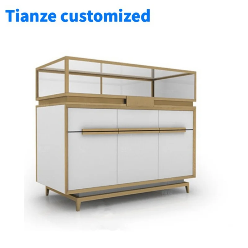 

[Customized]Factory price high end quality jewelry display cabinet wood and glass display showcase