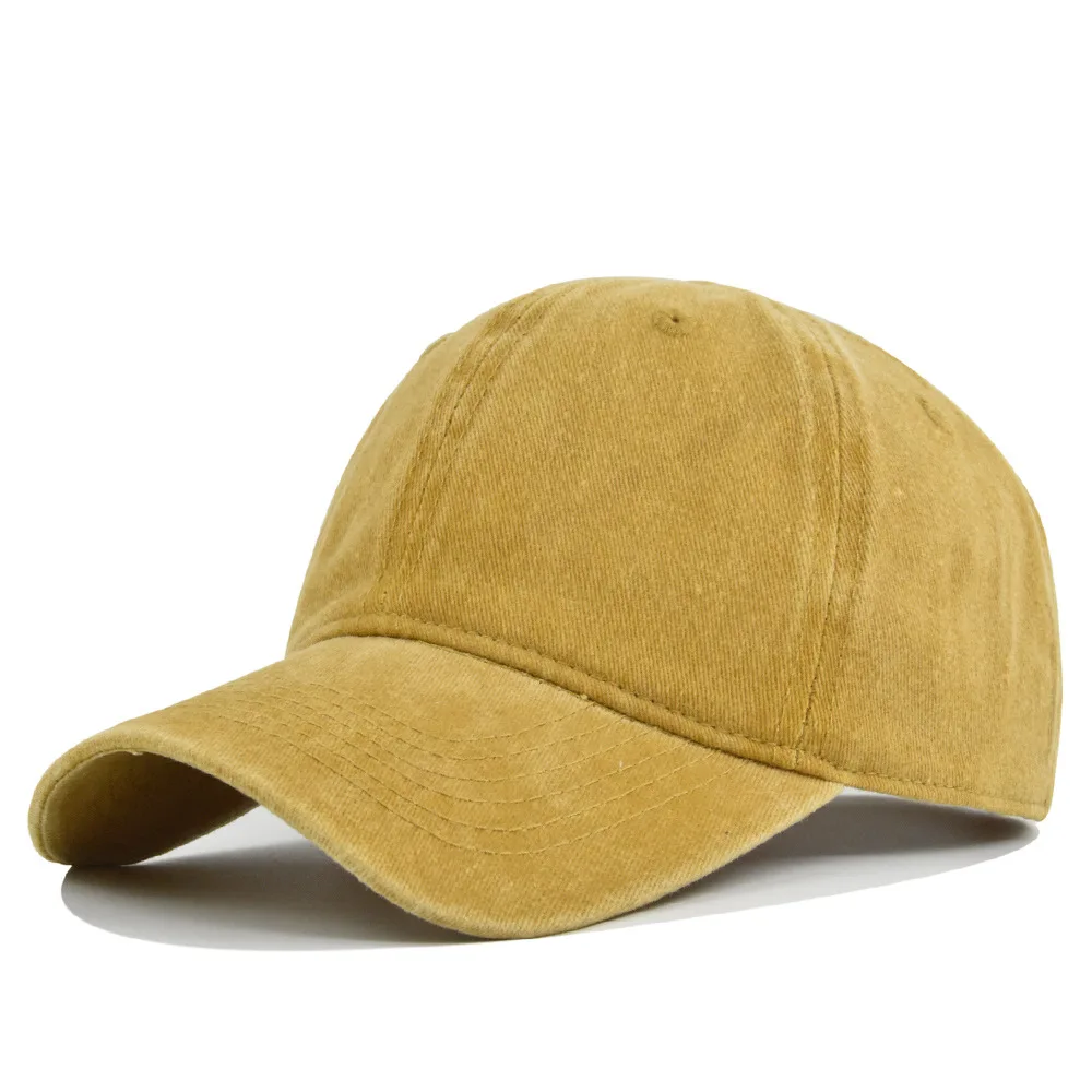 Adjustable Embroidery Snapback Hat Men Washed Denim Baseball Cap Outdoor Sport Tennis Cap For Adults