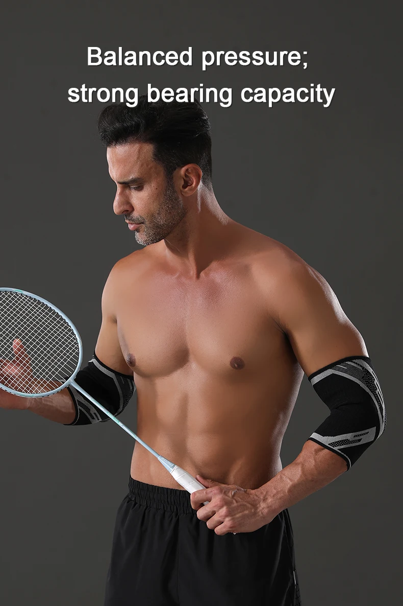 1pc Padded Elbow Compression Sleeve, Elastic Elbow Support Brace, Breathable Sports Arm Guard for Basketball, Volleyball, Tennis view 4