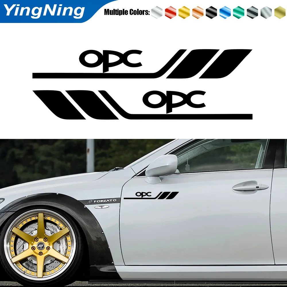 

2pcs Car Side Stickers Vinyl Car Body Decals Creative Car Fender Car Reflective Decorative Sticker For OPEL OPC Auto Accessories