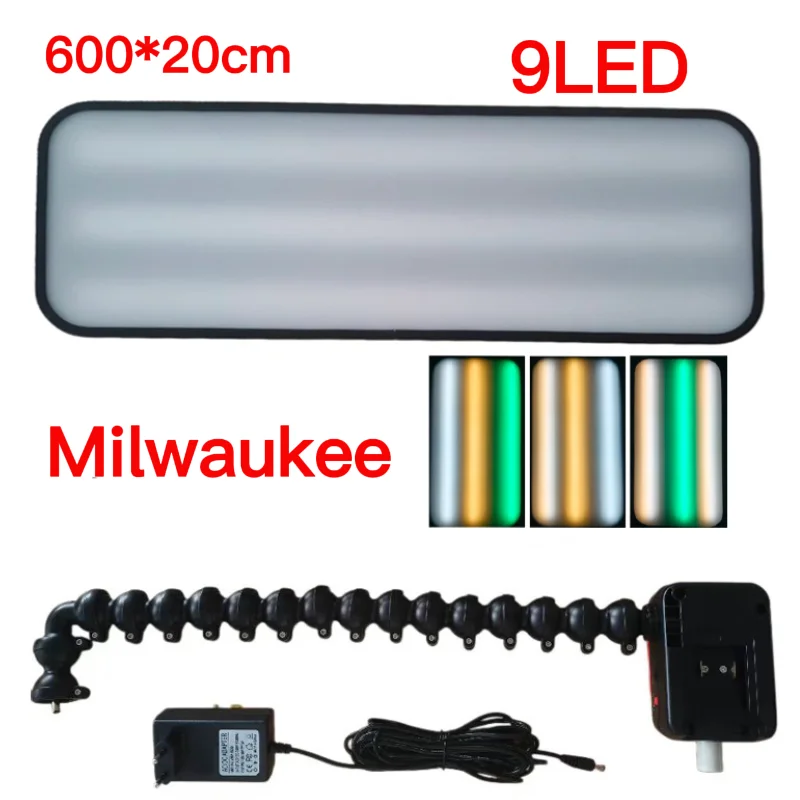 PDR Dent Detection Light 6 Color Adjustable With Magnetic Base 5000mAh Battery Dual Power Supply For Auto Body Repair