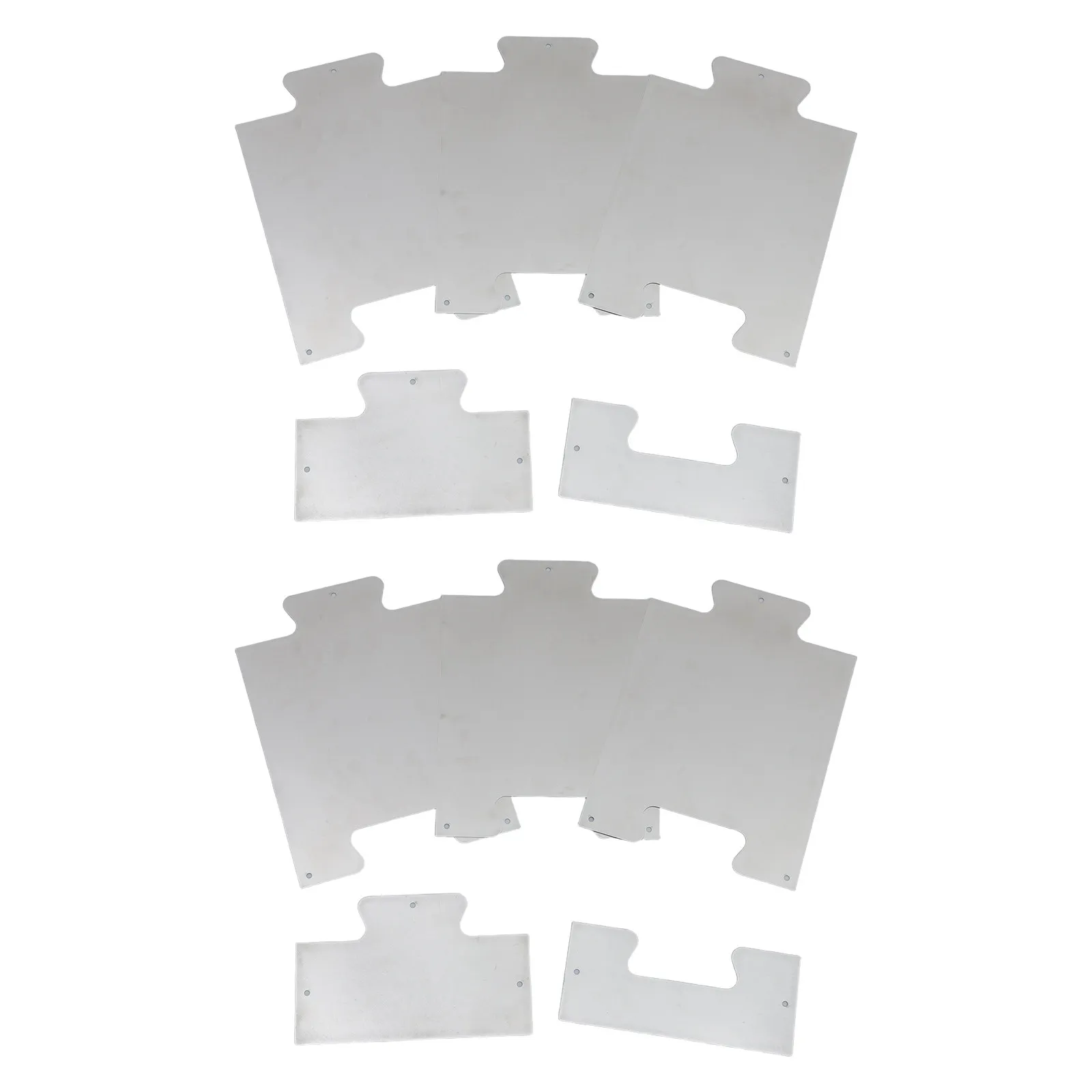 

2Sets Stainless Steel Door Kick Plates Heavy Duty Puzzle Style Scratch Resistant Protective Entry Door Bottom Plates 8x36 Inches