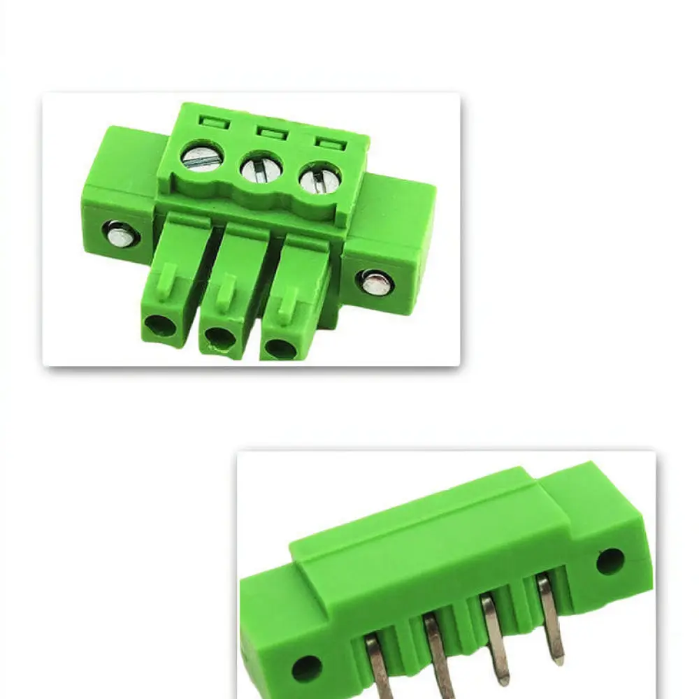 For For Sanhejin PCB Terminal Block 3 81mm Pitch Flanged Connector Plug Socket Electrical Wire Interface Copper Straight Pin
