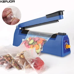 Electric Heat Bag Sealing Machine Plastic Bag Sealer Hand Press Food Seal Plastic Bag Impulse Sealer Fast Heat Packaging Machine