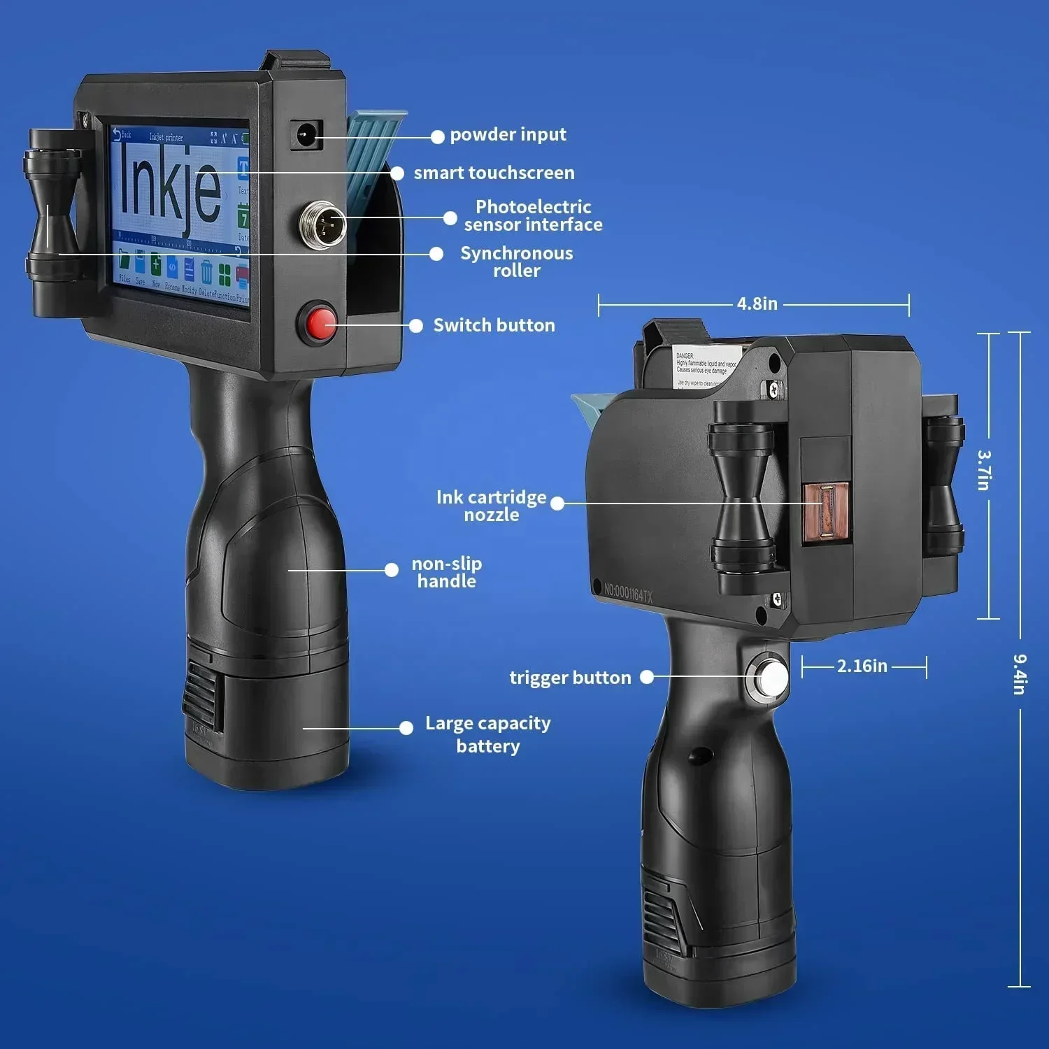 2024 novo código de produto on-line impressora jato tinta industrial digital prateleira vida marcação máquina impressão roupas