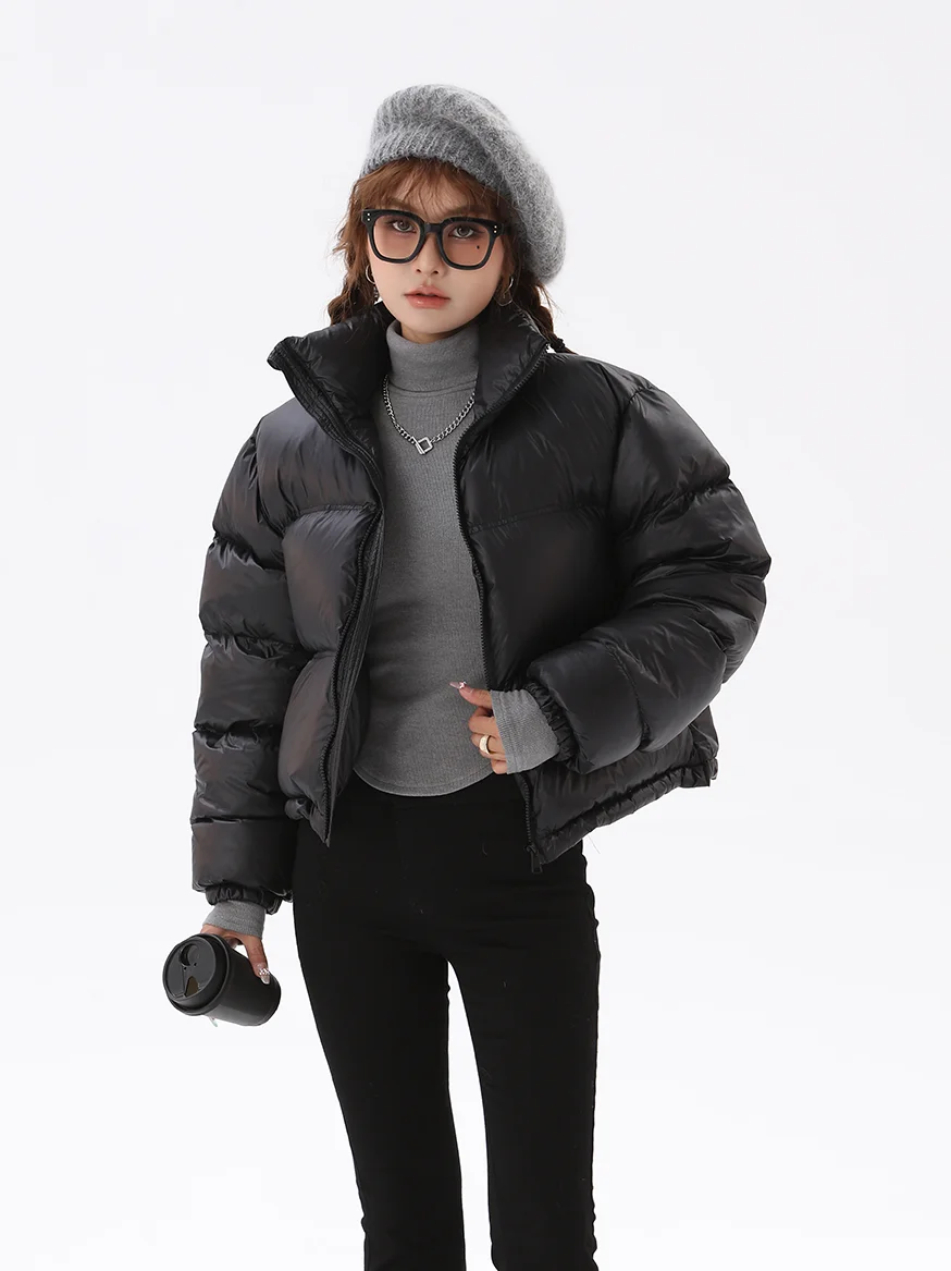 

Bla ort Puffer Jaet Женское зимнее новое белое пальто на пуху Sli Commute Sle Slim Fit Thiened на молнии