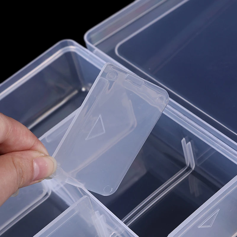 Multifunctional Box Case 20*13.5*4.5cm Large 8 Grids Plastic Storage Box Screw Electronic Component Transparent Organizer Box