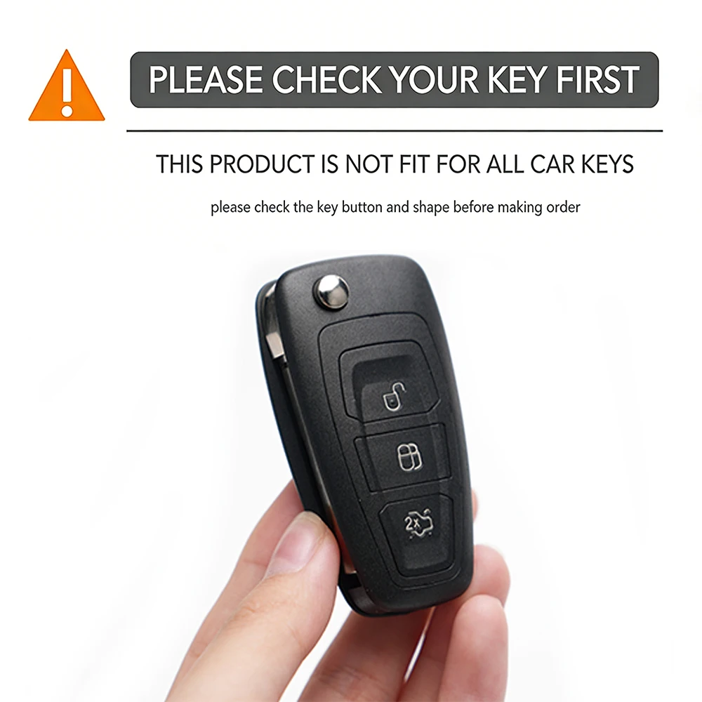Zinc Alloy Car Key Case Cover for Ford Ranger C-Max S-Max Focus Galaxy Mondeo Transit Tourneo Custom Auto Key Holder Keychain
