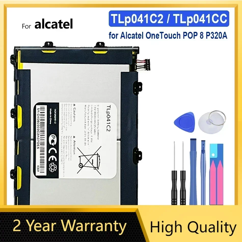 

3.8V 4060mAh TLp041C2 / TLp041CC For Alcatel OneTouch POP 8 P320A Battery