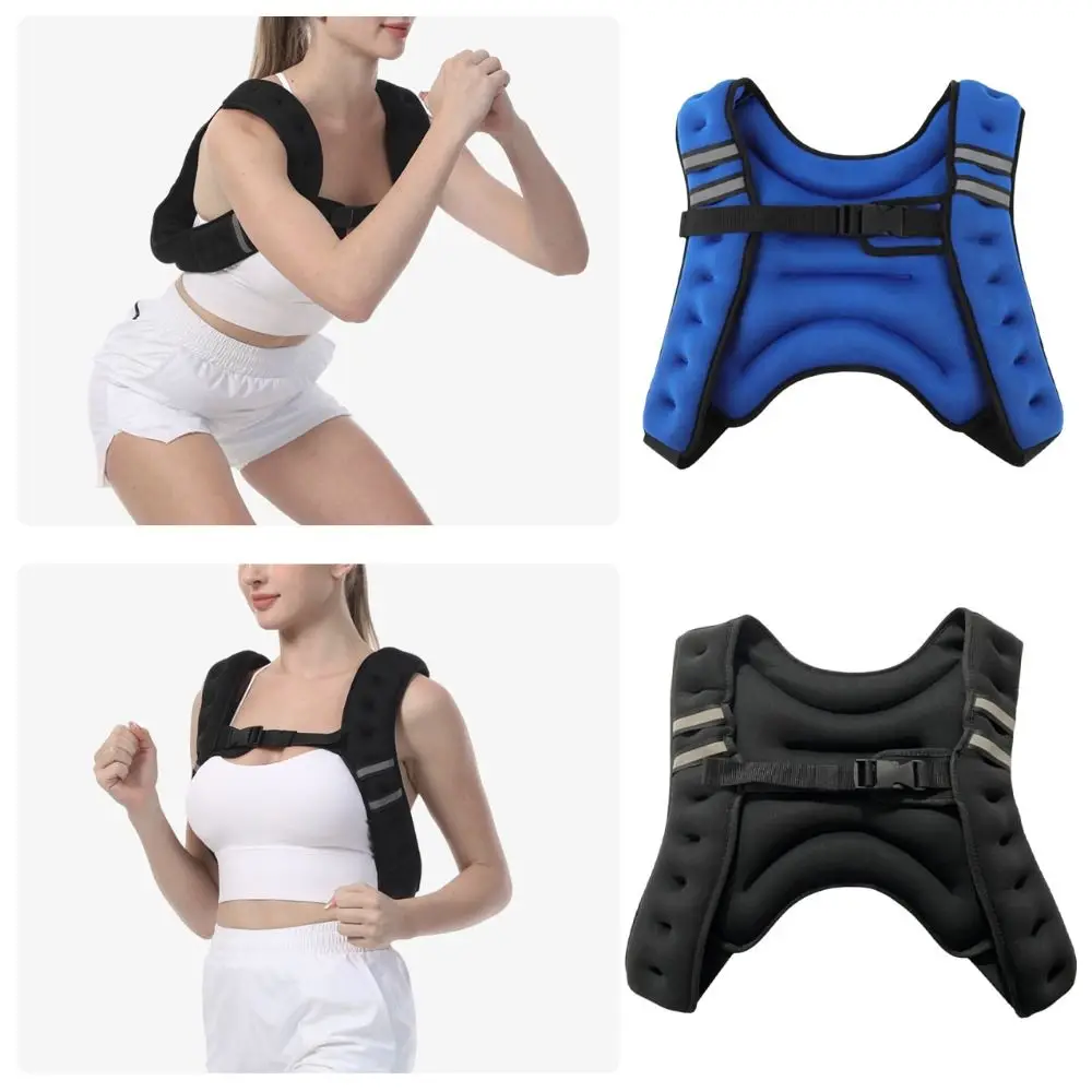 Adjustable Weighted Vest Iron Sand Filled Multi-Size Sandbag Weighted Vest Resistance Training Weight Loading Weight Jacket