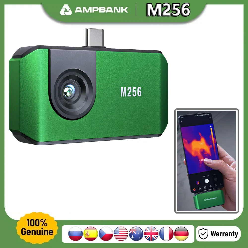 AMPBANK M256 Thermal Imaging Infrared Camera 256x192 IR High Resolution 4 USB-typeC with 3D Analysis Works for Android