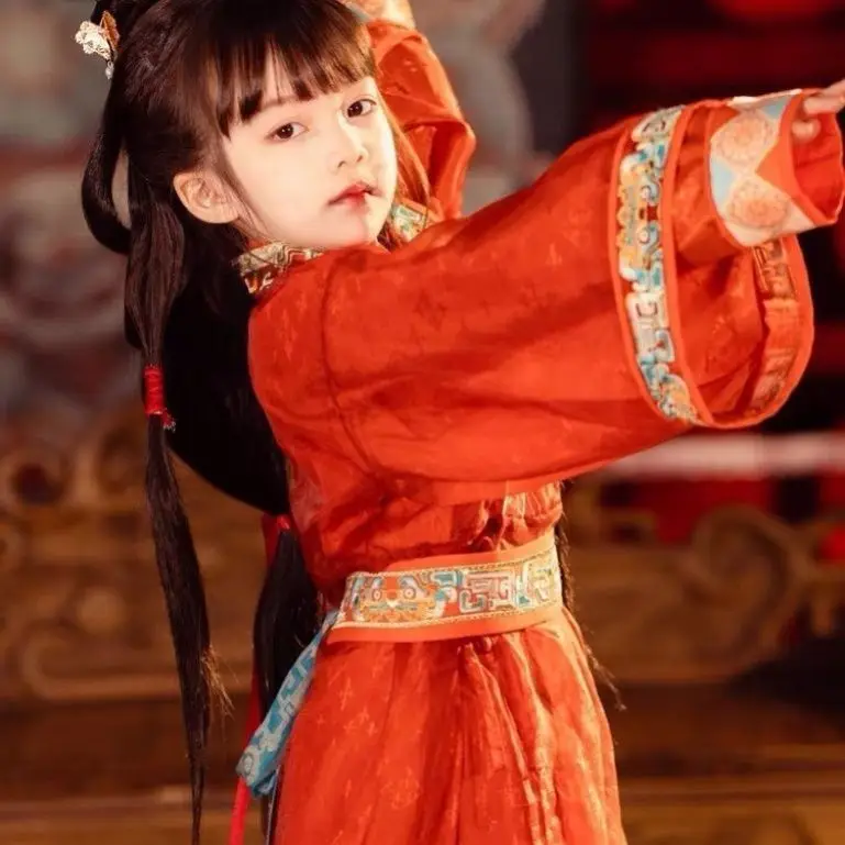 Ancient Children's Clothing Book Boy Performance Hanfu Kindergarten Children's Clothing Three Character Scripture Disciple GUI