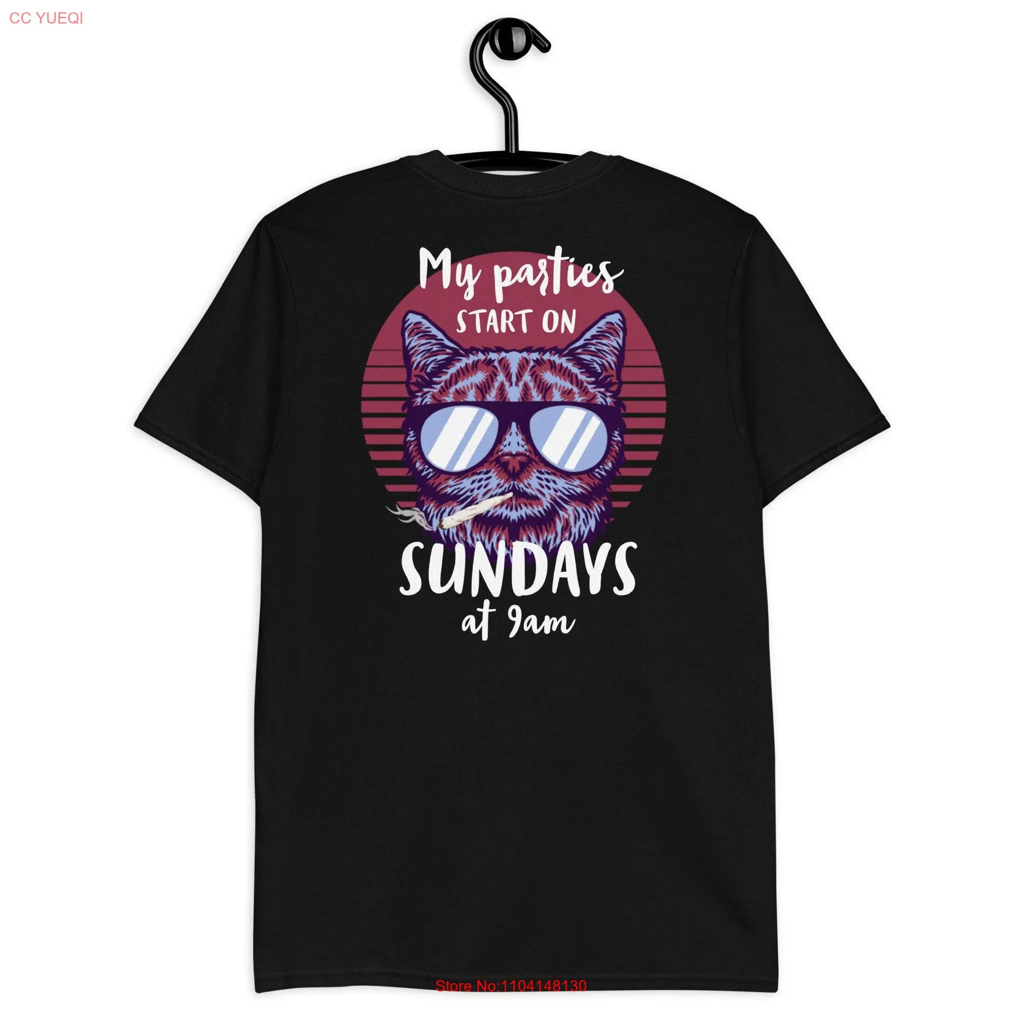 Techno Outfit T Shirt My parties start on Sundays at 9am Catsondrugs com Party Ibiza Berlin Spring Break Trance Dance