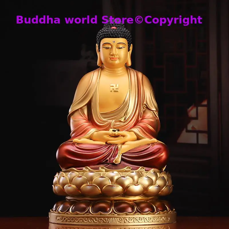 2025  high grade gilding color copper Amitabha Sakyamuni Buddha statue God HOME shrine bless safe health good LUCK protection