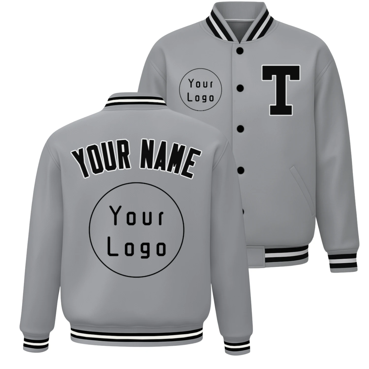 

Christmas Gifts Custom print Your Pattern Logo Baseball Uniform Jackets Thanksgiving Gifts coat