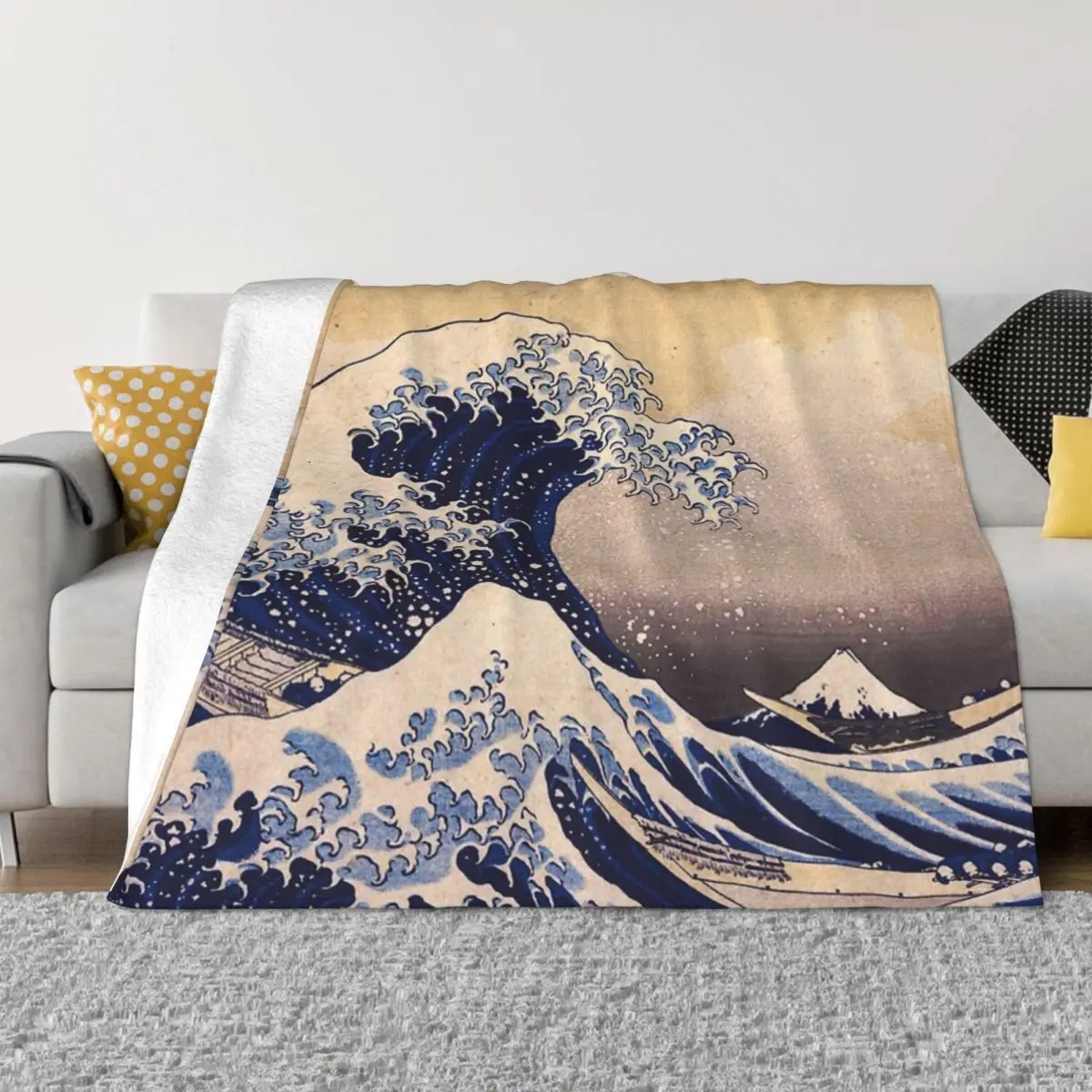 

The Great Wave Off Kanagawa By Quilt Blanket Blankets & Throws Custom Blanket Personalized Throw Blanket