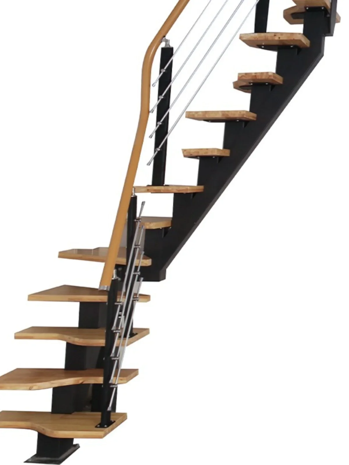 Small Apartment, Revolving Attic, Steel and Wood , Custom Staircase, Duplex Home