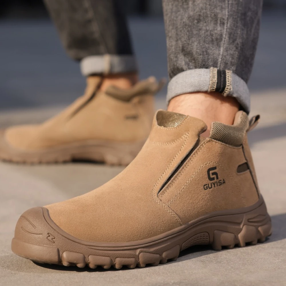 Labor Insurance Shoes Four Seasons Men's Anti-piercing and Anti-smashing Steel Head Safety Construction Site Wholesale Fireproof