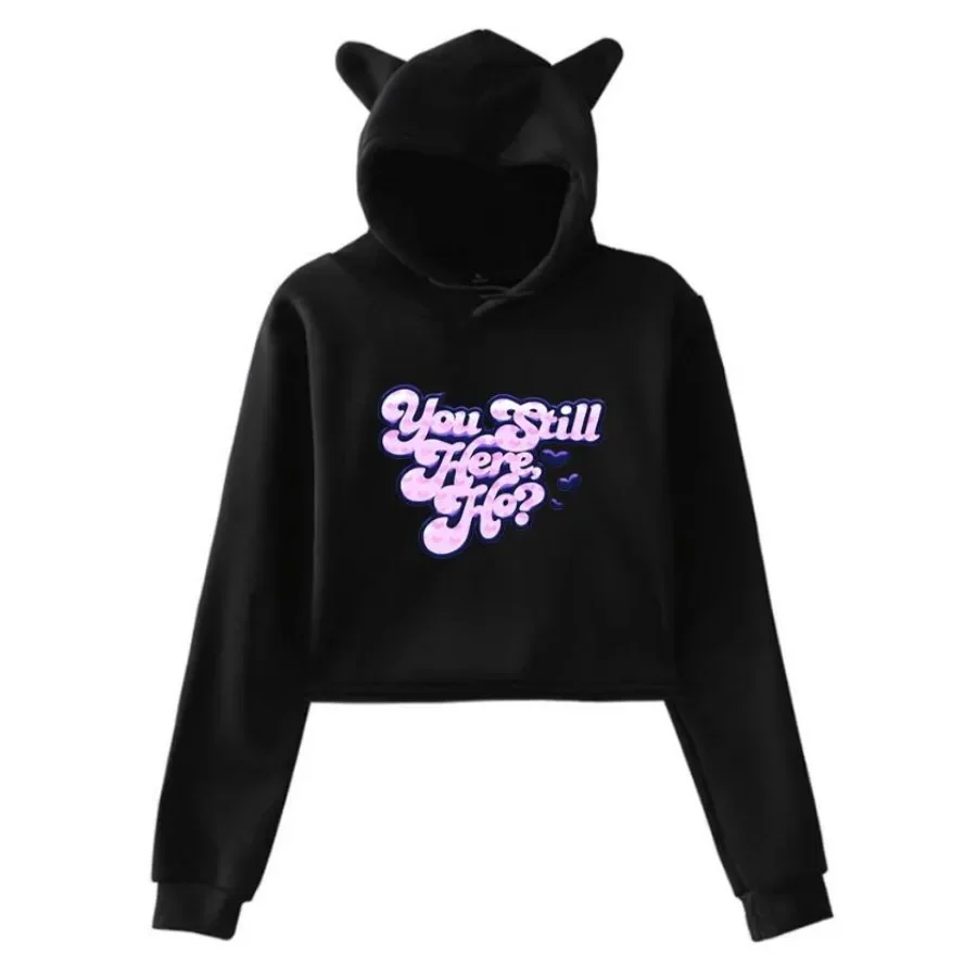 Flo Milli You Still Here Ho Album Crop Top Hoodie Harajuku Cropped Sweatshirt Streetwear Hip Hop Long Sleeves Pullover Tops