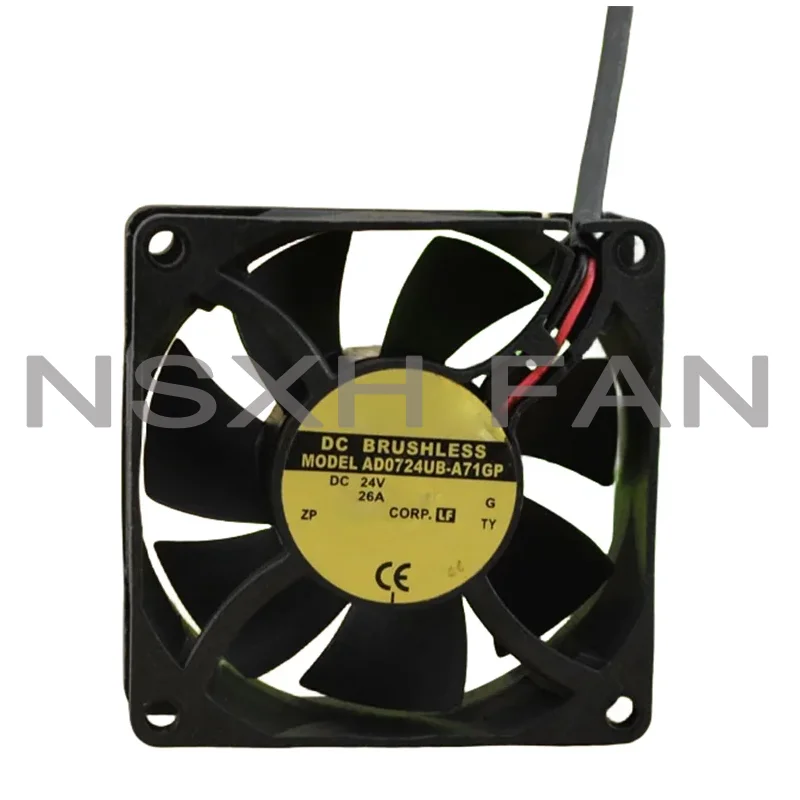 Ventilador de refrigeração do inversor original, novo, 7025, AD0724UB-A71GP, 24V, 0.26A, 7cm