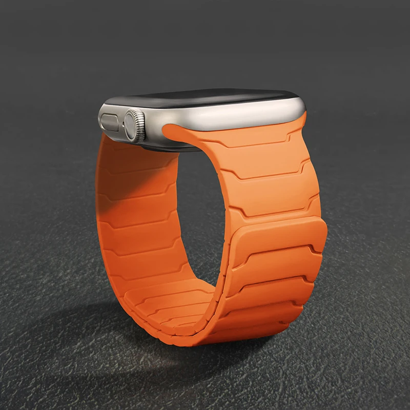 Magnetarmband für Apple Watch Band Ultra 2 3 49 mm 44 mm 40 mm 41 mm 46 mm 42 mm 45 mm 38 Silikonarmband IWatch Serie 11 9 8 SE 10