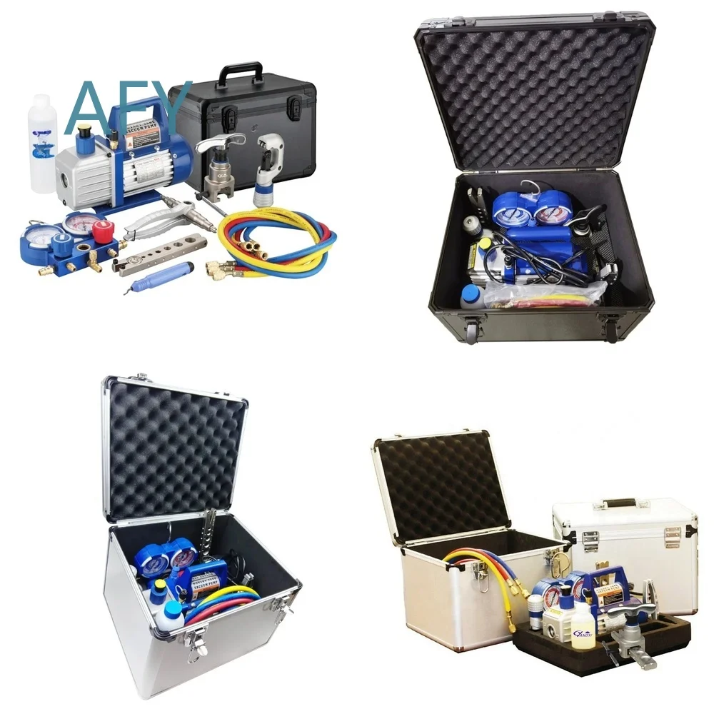 Multifunctional Refrigeration Tool Kit for Vacuum Pump Manifold Gauge Tube Expander AC Repair HVAC Technician Tools for FT-8A
