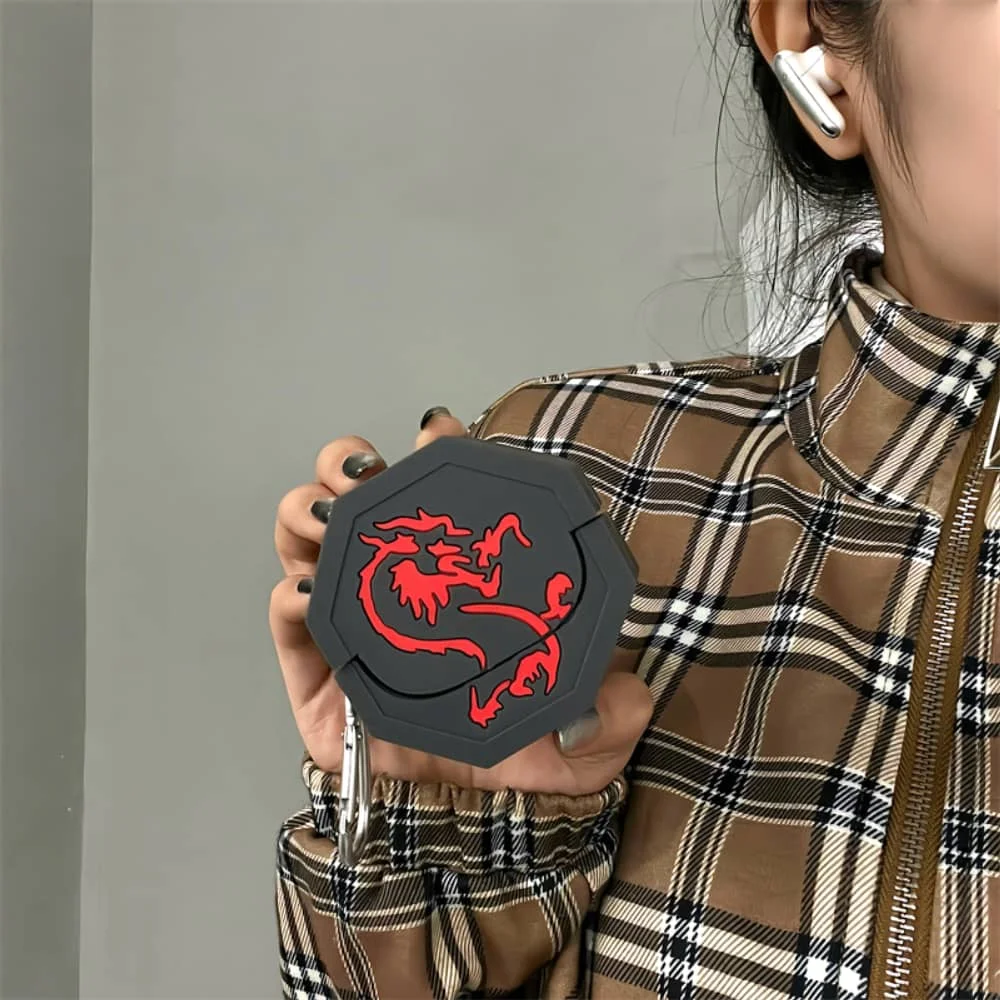 3D Cartoon Cool Dragon Talisman Jackie Chan Adventures Silicone Earphone Cases for Anker Soundcore Liberty 4 NC Protect Cover