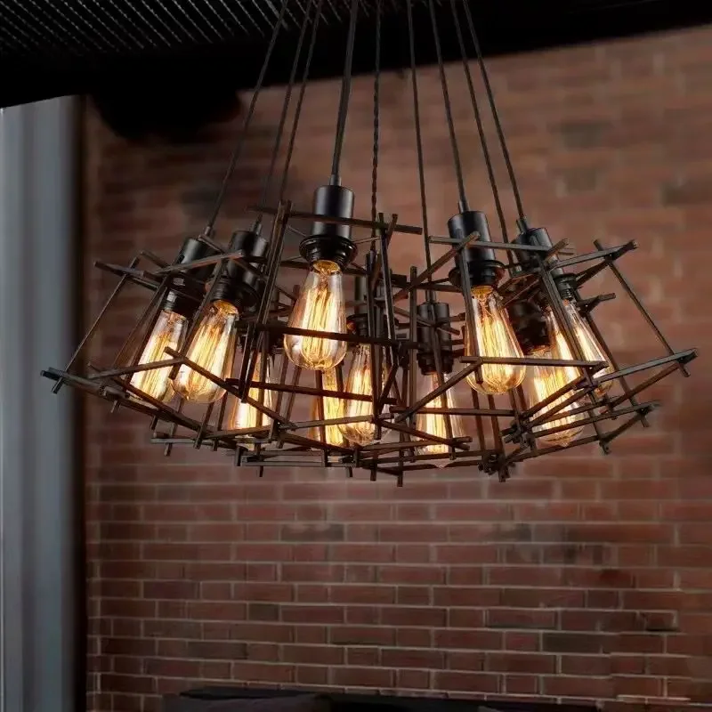 

Vintage Dimmable for Living Room Kitchen Facility Bar Counter Cabinets Corridor LED Chandelier Classic Hanging Light Fixture
